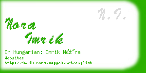 nora imrik business card